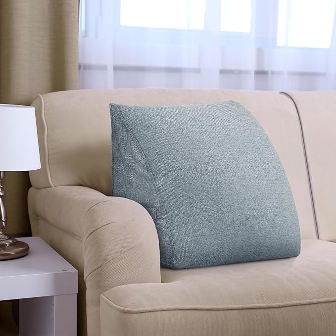 Wedge Pillow Headboard Reading Pillow Triangular Backrest Support Pillow for Sitting in Bed Positioning Support Pillow for Sofa Daybed Removable Cover