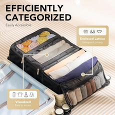 Suitcase Organizer, Travel Luggage Organizer Hanging Shelves Packing Cube Closet/Collapsible Portable Travel Organizer for Carry-on