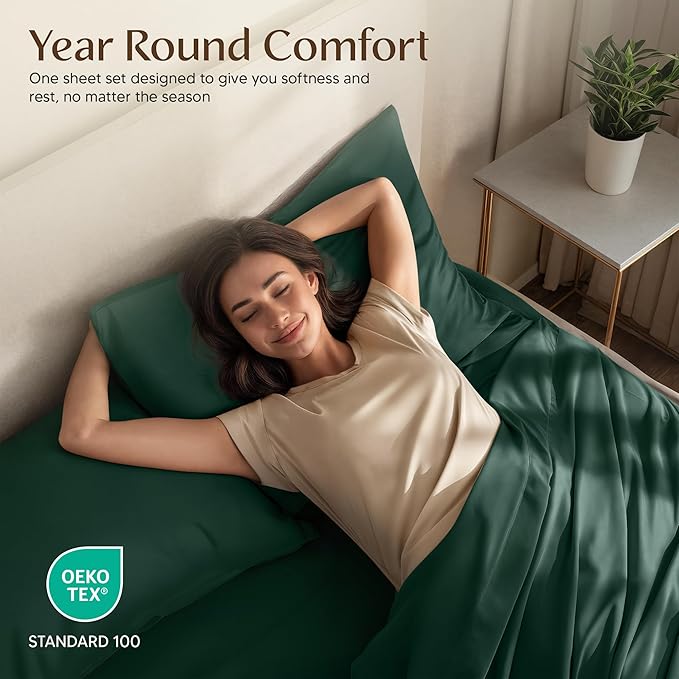 Utopia Bedding Queen Bed Sheets Set - 4 Piece Bedding - Brushed Microfiber - Shrinkage and Fade Resistant - Easy Care (Emerald Green)