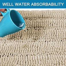 H.VERSAILTEX Bath Mats for Bathroom Non Slip Thick Chenille Striped Bath Rug Absorbent Fluffy Soft Shaggy Rugs Washable Dry Fast Plush Mats for Indoor, Bath Room, Tub - 20