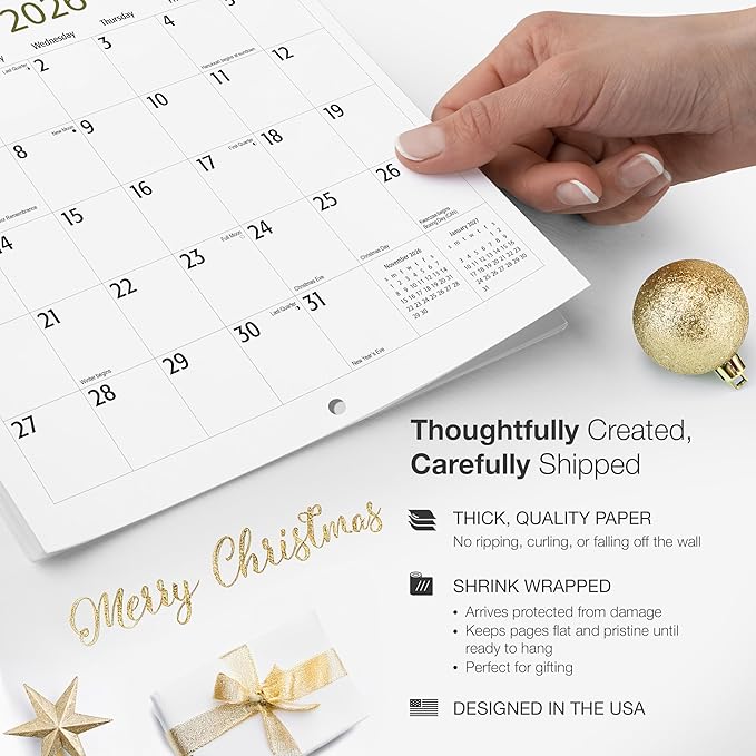 RED EMBER Basenjis 2026 Wall Calendar 12 Month | 12" x 24" Open | Thick & Sturdy Paper | Holiday Gift | Cute Puppy Dog Calendar 2026