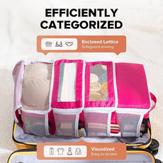 Suitcase Organizer, Travel Luggage Organizer Hanging Shelves Packing Cube Closet/Collapsible Portable Travel Organizer for Carry-on