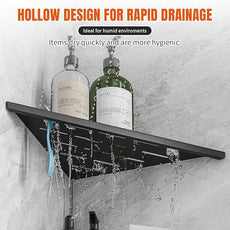 Corner Shower Shelf with Razor Hole, Modern Sturdy Shower Caddy, 10