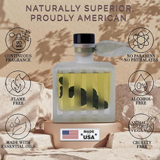 LOVSPA Reed Diffuser Set, Revive Eucalyptus Scented Oil Diffuser with Sticks, Home Fragrance Accessories for Bathroom Shelf Decor, Aroma Diffusers for Home or Office Desk, USA Made