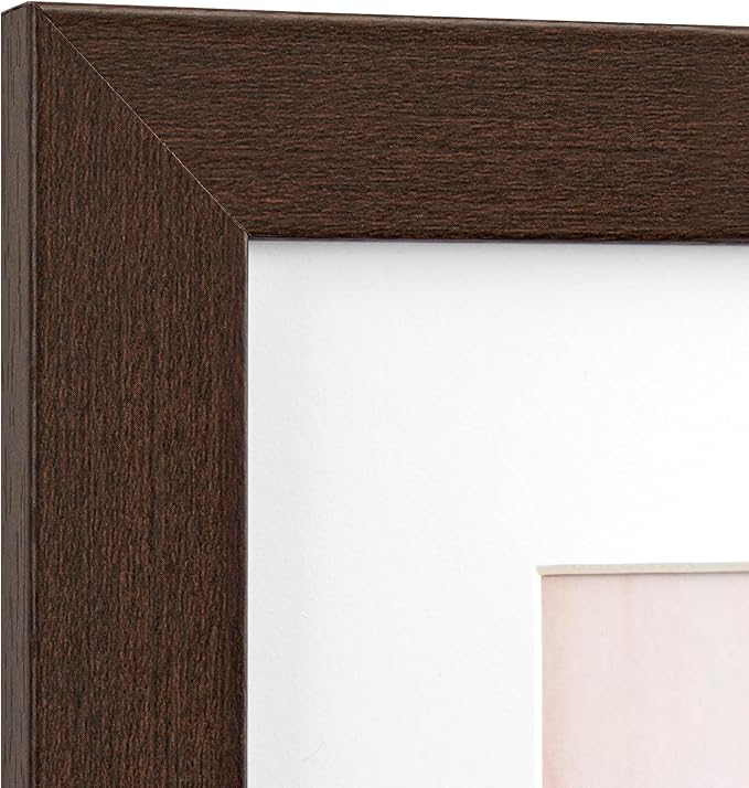 20x30 Frame Set of 3, Dark Brown Wood Grain 20x30 Poster Frame for Gallery Wall Mounting (3 Pack,Walnut)