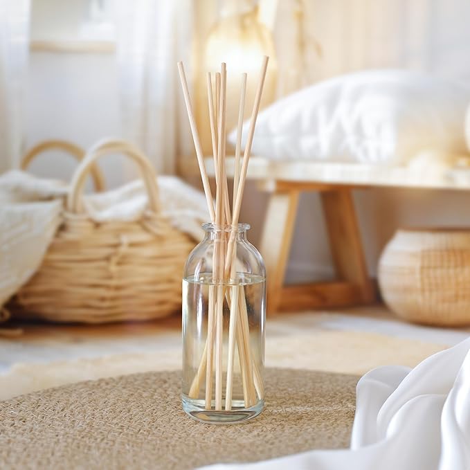 Urban Naturals Sensual Amber Blossoms Reed Diffuser Set | Made with Essential Oils & Real Botanicals | Sweet Amber, Night Blooming Jasmine, Sandalwood, Bergamot, Vanilla & Musk | Made in The USA