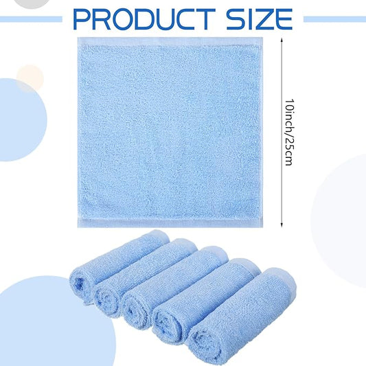 Newwiee 40 Count Wash Cloth Bulk Cotton Bath Hand Face Washcloths Soft Quick Drying Towel for Women Bathroom Washing Body Viscose Fiber Multipurpose Fingertip Rags(10 x 10 Inch,Blue)