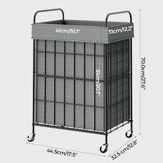 Laundry Hamper with Wheels, 90L Laundry Basket with Handle, Laundry Sorter with Removable Liner Bag