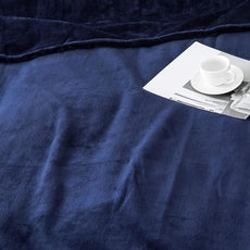 IR Imperial Rooms Fleece Blankets Queen Size 90 x 90 Inches - Super Soft Fluffy Throw Blanket for Sofa and Bed - Warm and Cozy Lightweight 400 GSM Microfiber Bed Throws Blankets (Queen, Navy)