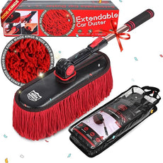 Car Duster-Stocking Stuffers Gifts for Men Women-Wax Cotton Hair, Scratch-Free Travel-Friendly Auto Cleaner, Truck, SUV, RV & Motorcycle - Extendable Handle, No Lint，Beach Travel Essentials