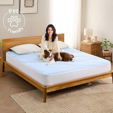 Unikome Ultra Soft Waterproof Queen Size Mattress Pad, Cooling Mattress Protector for Hot Sleepers, 5-Layers Noiseless Washable Mattress Cover with 8