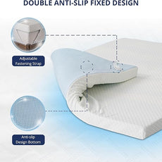 2 Inch Gel Memory Foam Mattress Topper Cal King Size, Cooling Bed Topper for Pressure Relief with Removable Breathable Soft Cover, CertiPUR-US Certified