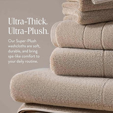 Brooklinen Super-Plush Turkish Cotton Washcloths - Set of 2 - Cotton, 820 GSM, Highly Absorbent, Machine Washable, Perfect for Home & Bathroom (13