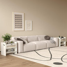 Rattan Nightstand, Bedside Table with Type-C Charging Station - 1 Storage Drawer & Open Storage Space, Boho End Table Side Table for Bedroom Office, Large Night Stand with Charging Port