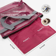 Mesh Shower Caddy Bag Portable Hanging Toiletry and Bath Organizer with Zipper for Travel, Gym, Camping, College Dorms, Beach