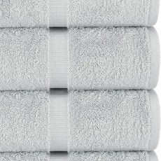 Chakir Turkish Linens | Hotel & Spa Quality 100% Cotton Luxury Turkish Towels | Soft & Absorbent (30x60 Inches Extra Large Bath Towels, Set of 4 - Silver)