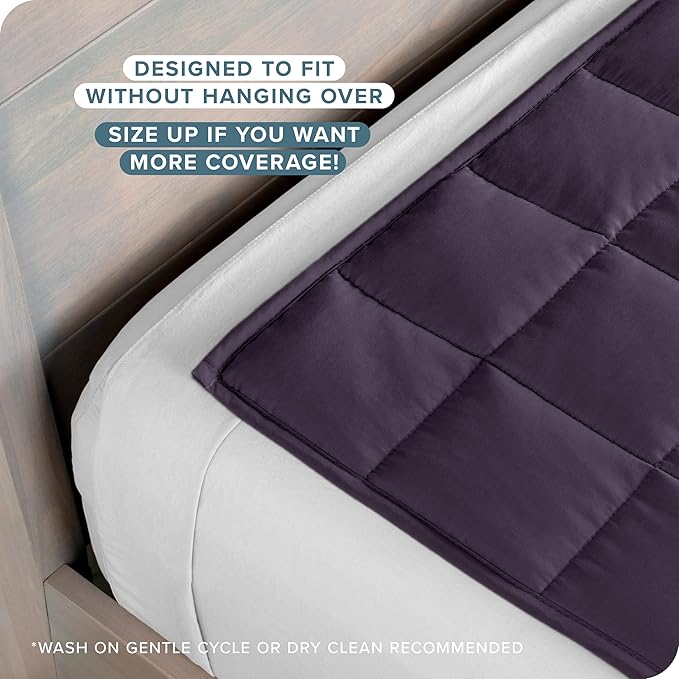 Bare Home Weighted Blanket Full or Queen Size 12lb (48" x 72") for Adults - All-Natural 100% Cotton - Premium Heavy Blanket Nontoxic Glass Beads (Eggplant, 48"x72")