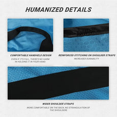 Laundry Bag with Shoulder Straps and Mesh Pocket Laundry Backpack Large Portable Laundry Hamper for College Laundromat Apartment (Light Blue)