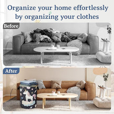 Cute Unicorn Laundry Basket,Foldable Oxford Cloth Planet Laundry Hamper with Handles, 20.8