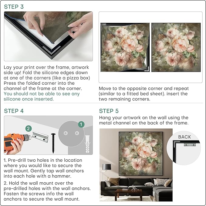 36"x36" Large Framed Wall Art - Rustic Brown and Beige Modern Design (Frame Assembly Required)