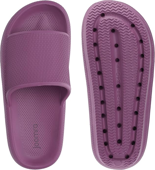 Joomra Pillow Slippers for Women and Men Non Slip Quick Drying Shower Slides Bathroom Sandals | Ultra Cushion | Thick Sole