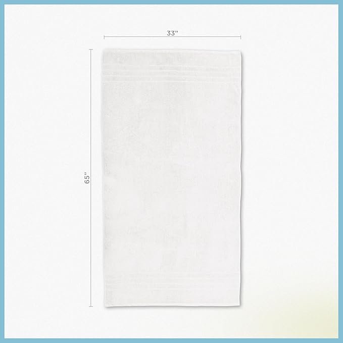 Martex 2-Pack Ultimate Performance Bath Sheet Set – 100% Cotton – 33” x 65” – Extra Large Bath Towels – Versatile – Low-Linting – Supersoft Bathroom Set – Super Absorbent – Easy Care – White