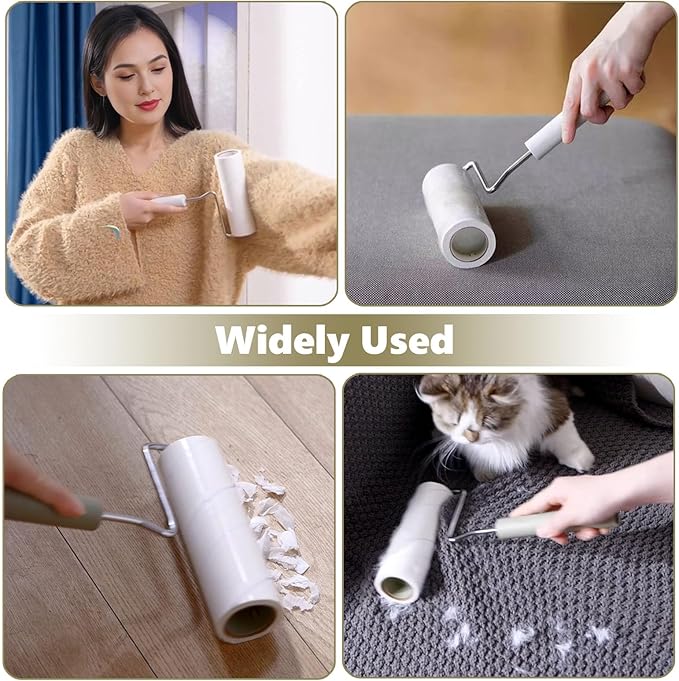 Extreme Sticky Large Surface Lint Roller, 6.3'' Giant Pet Hair Remover Roller for Pet Dog Cat Hair, Clothes&Furniture Cleaning, 90 Sheets (5 Refills)