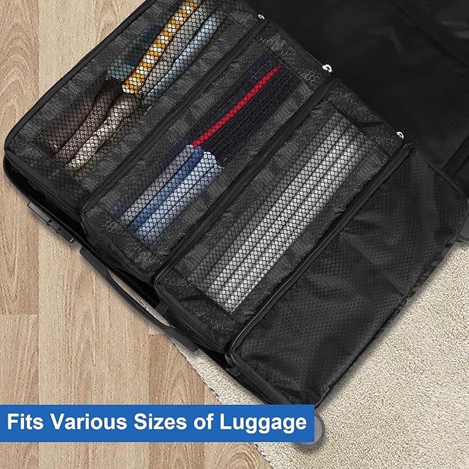 Suitcase Organizer, Travel Luggage Organizer Portable Hanging Travel Shelves Collapsible Hanging Packing Cubes for Carry on Suitcase