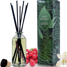 Urban Naturals Black Raspberry Vanilla Reed Diffuser Set | Made with Essential Oils & Real Botanicals | BlackBerry, Raspberry, Amber, Vanilla Orchid & Sandalwood | Made in The USA
