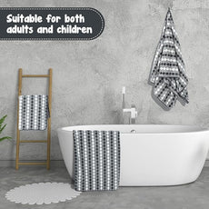 16 Pack Microfiber Bath Towels Bulk 27'' x 60'' Oversized Size Bath Towel Highly Absorbent Extra Large Soft Drying for Shower Beach Winter Salon Sport Gym Party (Cone,Grey)