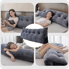 Large Bolster Triangular Headboard Wedge Backrest Positioning Support Bed Rest Reading Pillows Headboard Wedge Pillows for Day Bed with Removable Cover