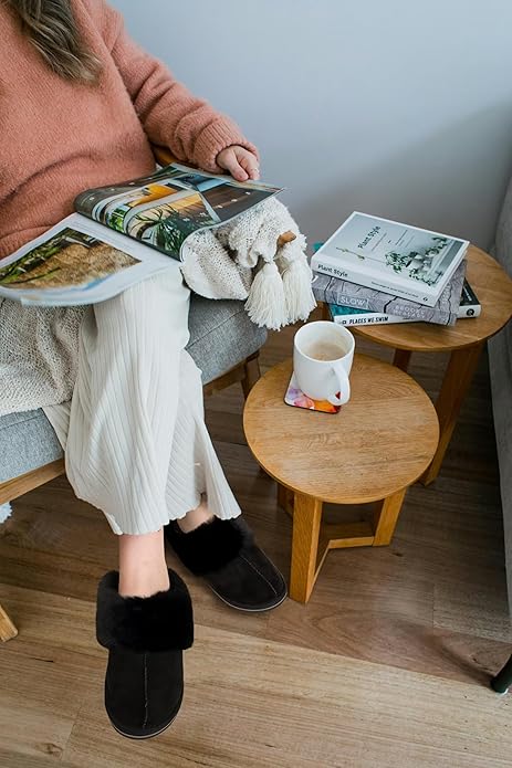 KuaiLu Womens Fluff Dual Memory Foam Slippers Ladies Cozy Arch Support Warm Scuff Slippers Slip on Comfy Winter House Shoes with Non-Slip Indoor Outdoor Hard Sole