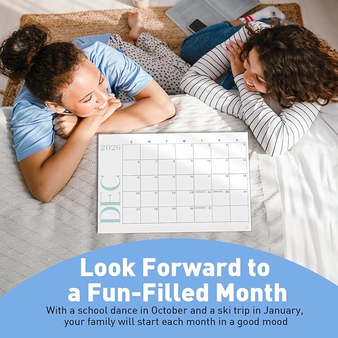 S&O Modern Large Desk Calendar from January 2026-June 2027 - Tear-Away Table Calendar 2026-2027 - Desktop Blotter - Academic Desk Planner - Desk Pad Large - 11x17in