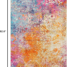 Lahome Modern Abstract Washable 5x7 Area Rugs for Living Room, Colorful Soft Bedroom Rug Low Pile Non Slip,Stain Resistance Dining Room Carpet for Nursery Office Entrance Home Office Decor