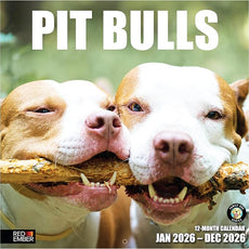 RED EMBER Pit Bulls 2026 Wall Calendar 12 Month | 12