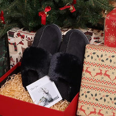 KuaiLu Womens Fluff Dual Memory Foam Slippers Ladies Cozy Arch Support Warm Scuff Slippers Slip on Comfy Winter House Shoes with Non-Slip Indoor Outdoor Hard Sole