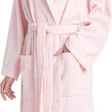 Arus Women's Hooded Classic Bathrobe Turkish Cotton Robe with Full Length Options