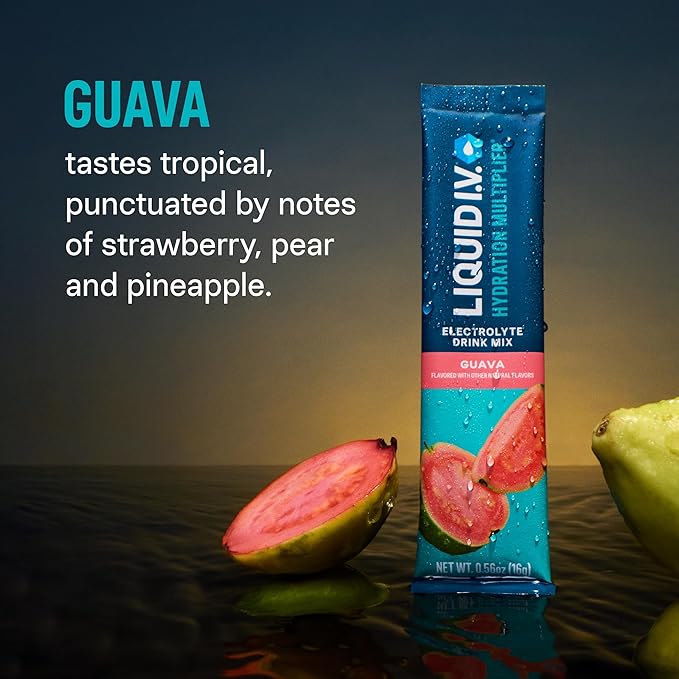 Liquid I.V.® Hydration Multiplier - Guava | Electrolyte Powder Drink Mix | 1 Pack (16 Servings)
