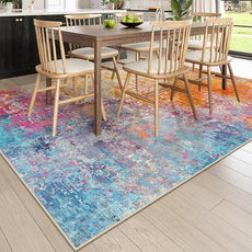 Lahome Modern Abstract Area Rugs 9x12 Living Room Rug Non Slip, Washable Colorful 9x12 Area Rug for Bedroom Girls Nursery, Soft Large Accent Carpet for Dining Room Table Office Home Decor