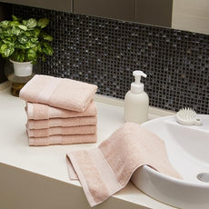 Amazon Basics Fade-Resistant 100% Cotton Hand Towel, 6 Pack, 16