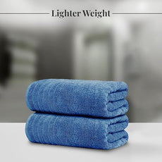 Tens Towels Pack of 2 Extra Large Bath Sheets 35 x 70 Inches, 100% Cotton, Larger & Lighter Weight, Quicker to Dry, Super Soft & Absorbent, Oversized Bath Towels, Blue