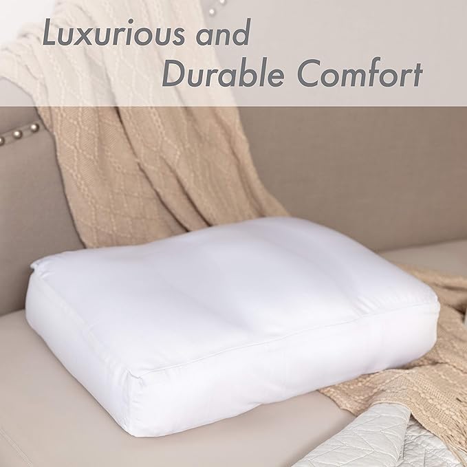 Cover Only for Premium Microbead Bed Pillow, Small Extra Smooth - Ultra Comfortable Sleep with Silk Like Anti Aging Cover 85% Spandex/ 15% Nylon Breathable, Cooling White