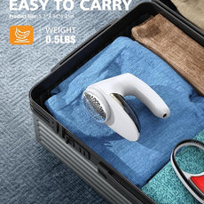 POPCHOSE Fabric Shaver, Rechargeable Lint Remover Defuzzer Sweater Shaver, Fuzz Remover for Clothes, Sweater, Furniture, Couch, Cashmere(Two 6-Leaf Blades Extra, Electrostatic Brush)…