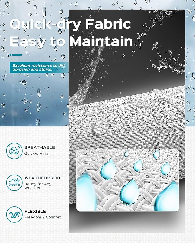 Ciokea Patio Chaise Lounge Chair, Foldable Lounge Chair for Outside, Aluminum Chairs Set of 2 with 5 Adjustable Backrest, Outdoor Pool Lounger for Poolside, Lawn, Deck, Navy Blue