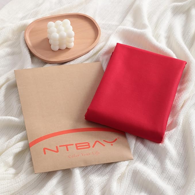 NTBAY King Cotton Pillowcases - Envelope Closure 20x36 Pillowcases Set of 2, Breathable and Soft Bed Pillow Cases, Red