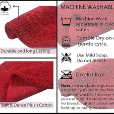 Home Weavers Double Ruffle Collection 100% Cotton Bathroom Rugs Set, Washable Rug, Extra Soft and Absorbent Bath Rug, Kitchen Mat, Bath Mat Set, Bath Floor Mat Non Slip, 21