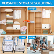 BoxLegend Vacuum Storage Bags with Large Hand Pump 15 Combo (1X-Jumbo, 2 Jumbo, 5 Large, 5 Medium, 2 Small) Thickened Vacuum Seal Bags for Clothing Pillow Comforters Bedding,1 Large Pump