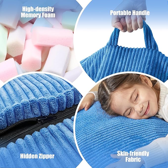 Hobestluk 3.5FT Bean Bag Chair Adult Bean Bag Chair Large Bean Bag Chair with Filler Included Teardrop Bean Bag with Removable Cover for Bedroom Living Room - (Large, Blue)