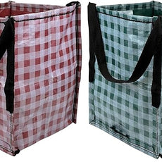 DURASACK Heavy Duty Storage Tote Bag with Zipper Top 22-Gallon Rugged Woven Polypropylene Moving Bag, Reusable Self-Standing Design, Holds up to 500 Pounds, Holiday 2-Pack