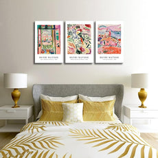 Wieco Art Canvas Wall Art 3 Piece Henri Mattise Art Abstract Colorful Matisse Posters Canvas Prints for Wall and Home Office Decorations